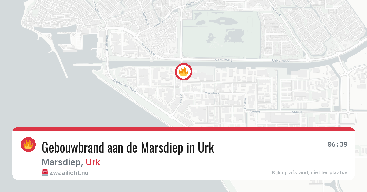 Gebouwbrand aan de Marsdiep in Urk — 5 apr 2026