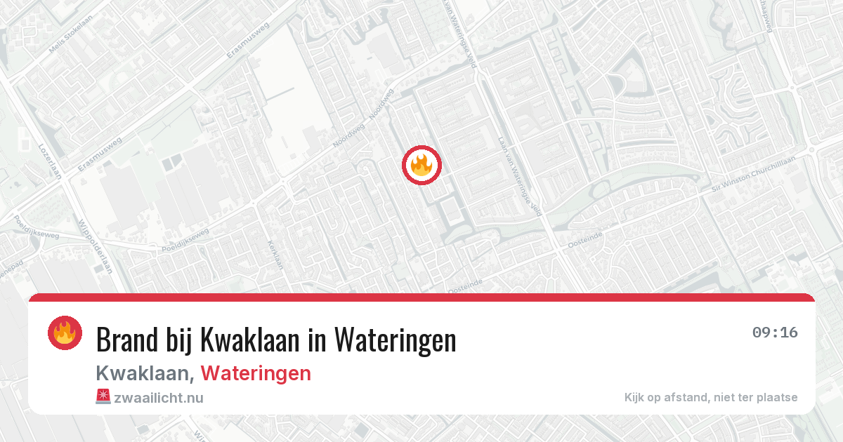 Brand bij Kwaklaan in Wateringen — 12 jul 2026