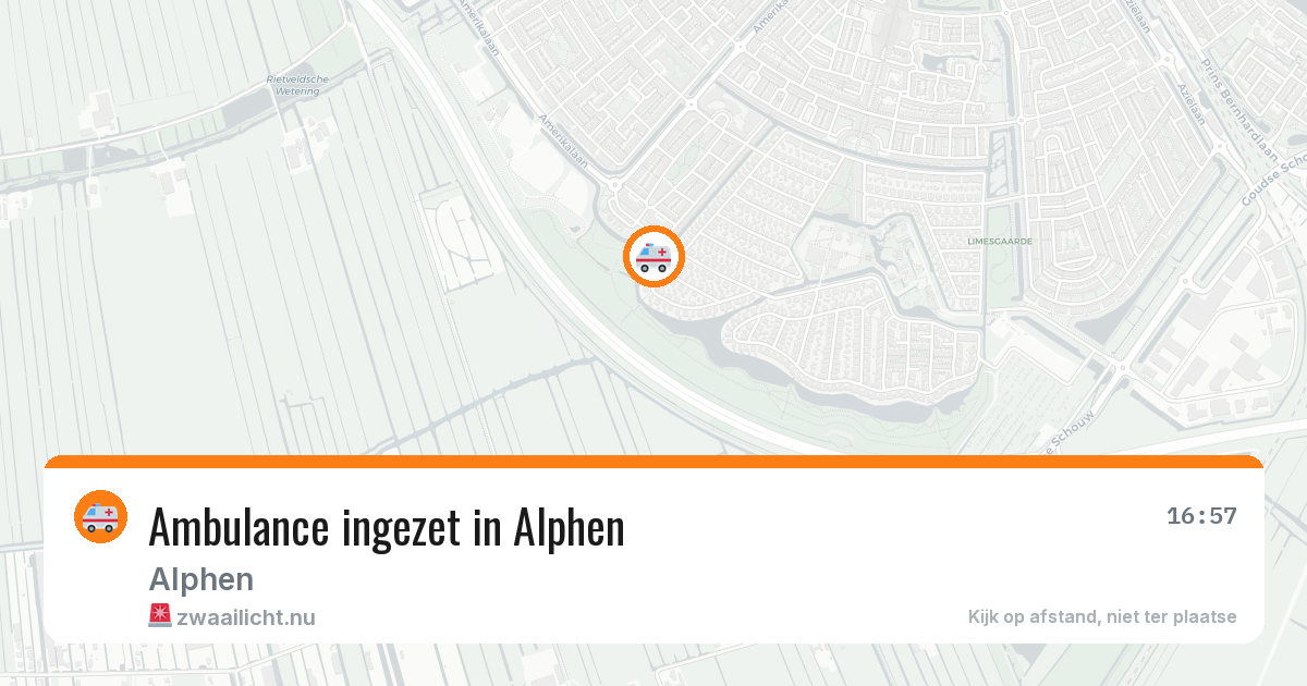Ambulance ingezet in Alphen — 11 jul 2026