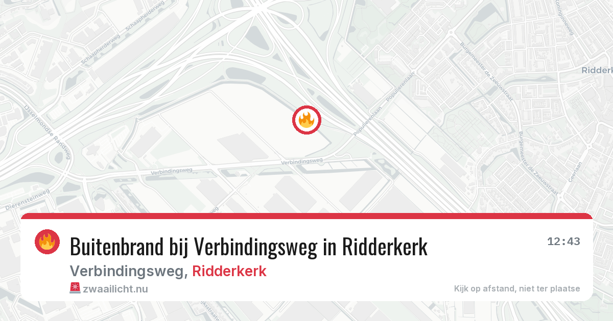Buitenbrand bij Verbindingsweg in Ridderkerk — 4 jun 2026