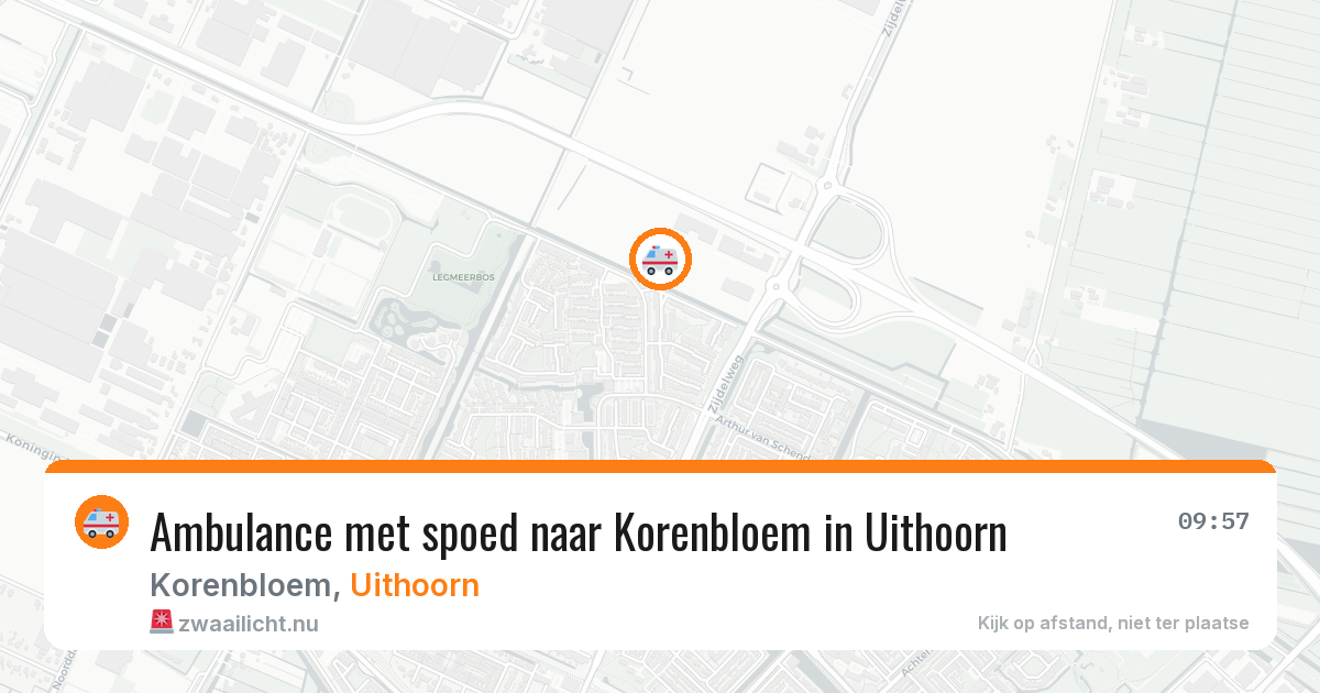 Ambulance met spoed naar Korenbloem in Uithoorn — 10 jul 2026