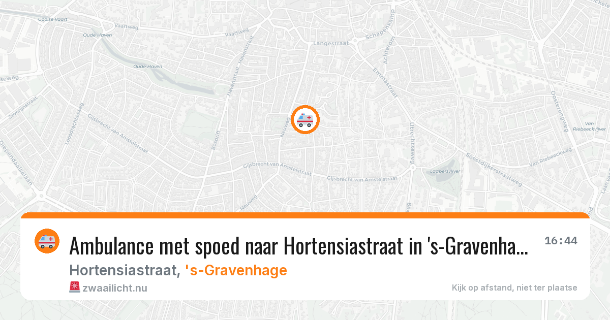 Ambulance met spoed naar Hortensiastraat in 's-Gravenhage — 23 mrt 2026