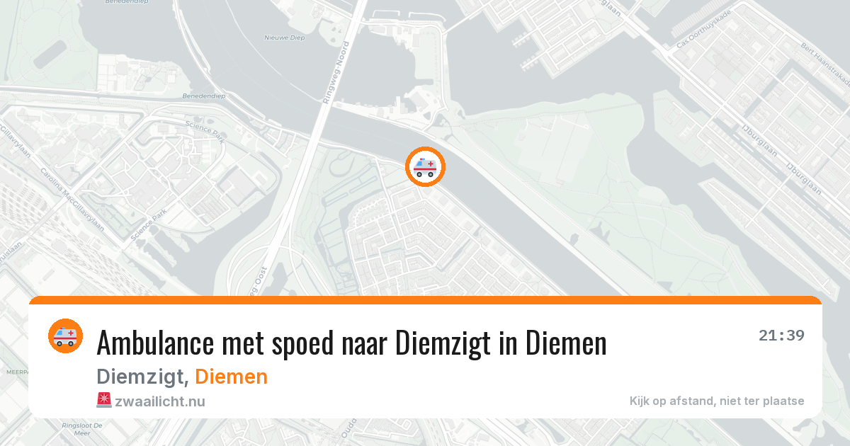 Ambulance met spoed naar Diemzigt in Diemen — 26 mei 2026