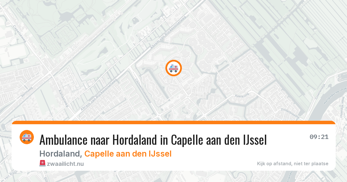 Ambulance naar Hordaland in Capelle aan den IJssel — 19 jul 2026
