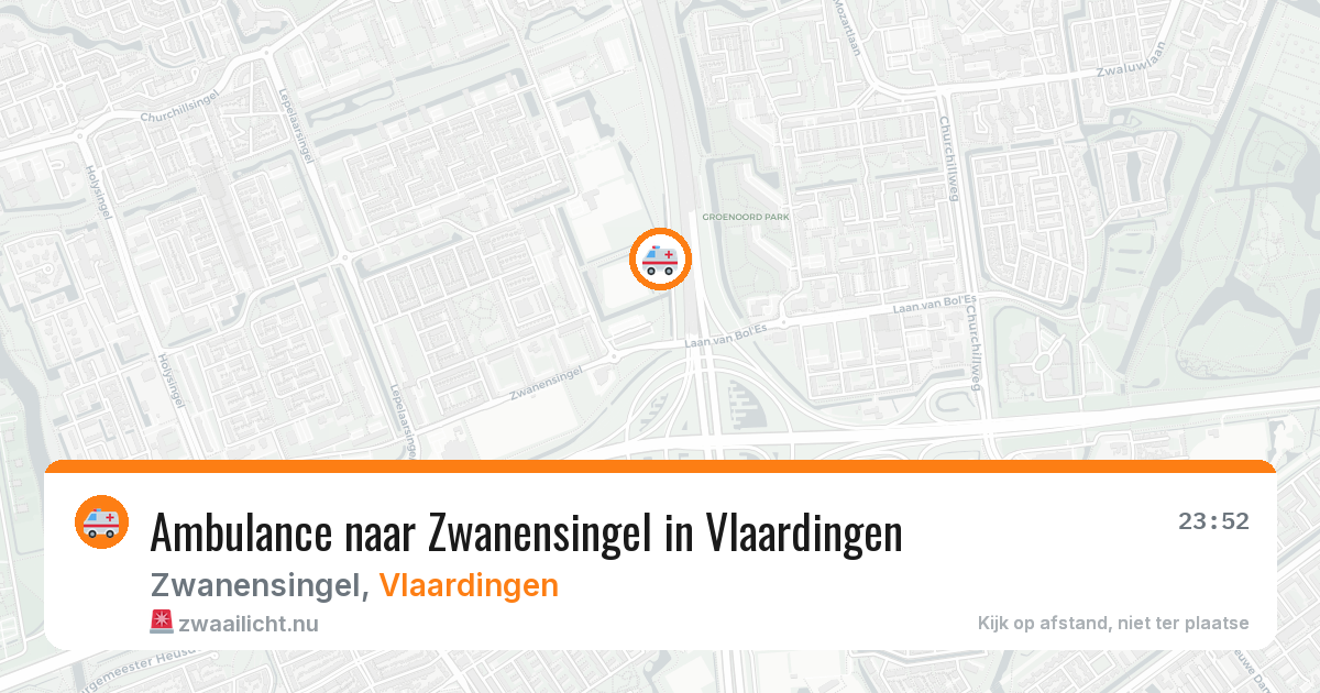 Ambulance naar Zwanensingel in Vlaardingen — 29 mei 2026