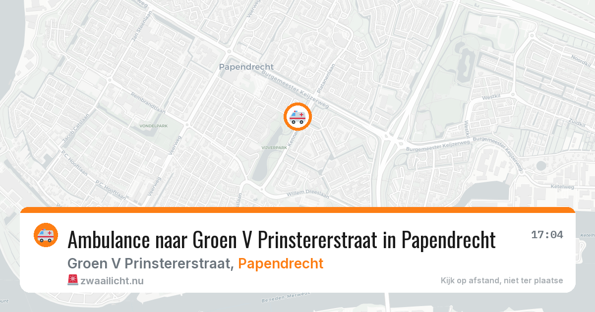 Ambulance naar Groen V Prinstererstraat in Papendrecht — 22 jul 2026