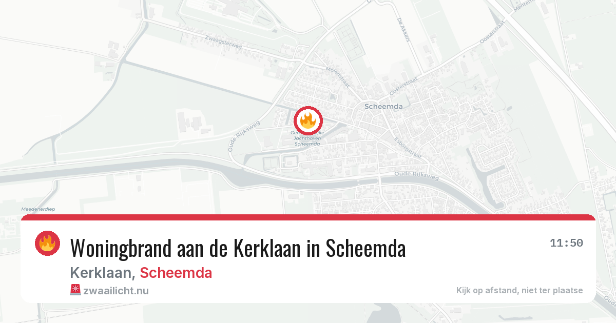 Woningbrand aan de Kerklaan in Scheemda — 26 mei 2026