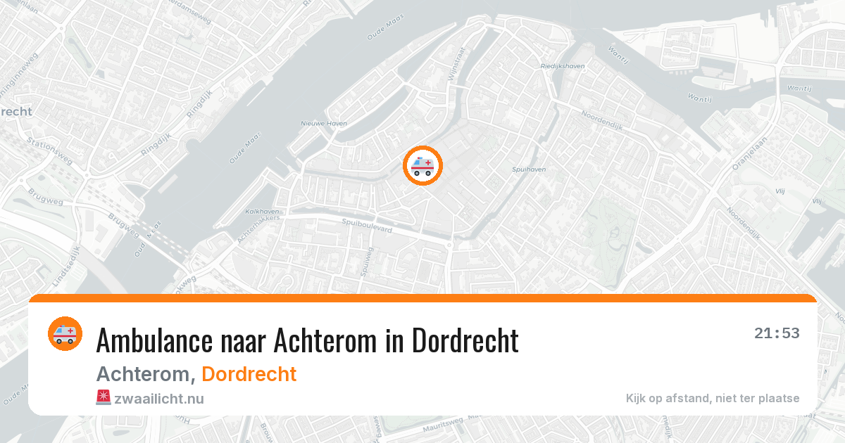 Ambulance naar Achterom in Dordrecht — 21 jul 2026