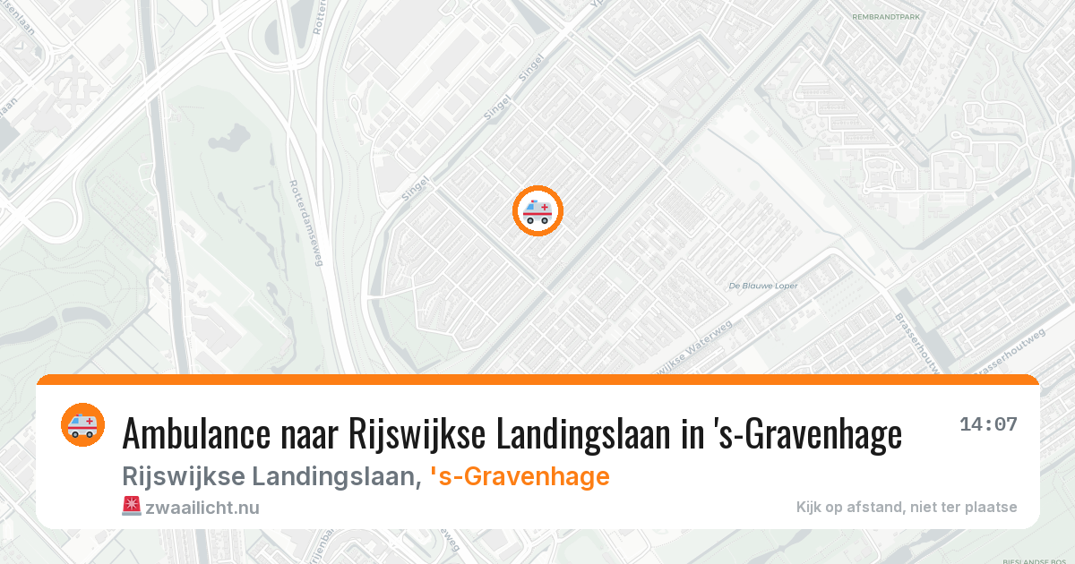 Ambulance naar Rijswijkse Landingslaan in 's-Gravenhage — 7 mei 2026