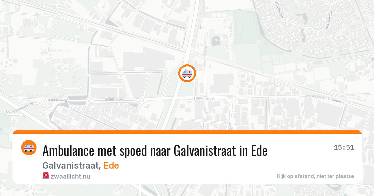 Ambulance met spoed naar Galvanistraat in Ede — 20 apr 2026