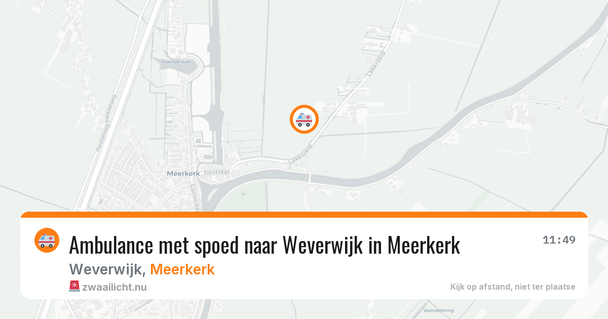 Ambulance met spoed naar Weverwijk in Meerkerk — 18 mrt 2026
