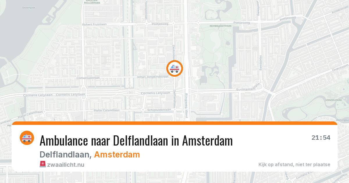 Ambulance naar Delflandlaan in Amsterdam — 22 jul 2026