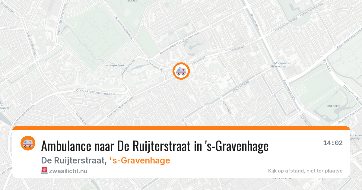 Ambulance naar De Ruijterstraat in 's-Gravenhage — 23 mei 2026