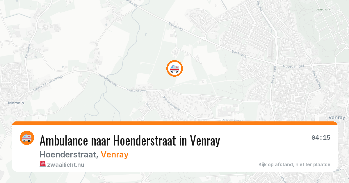 Ambulance naar Hoenderstraat in Venray — 11 jul 2026