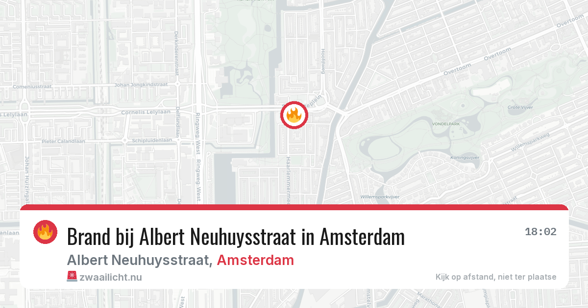 Brand bij Albert Neuhuysstraat in Amsterdam — 11 jul 2026