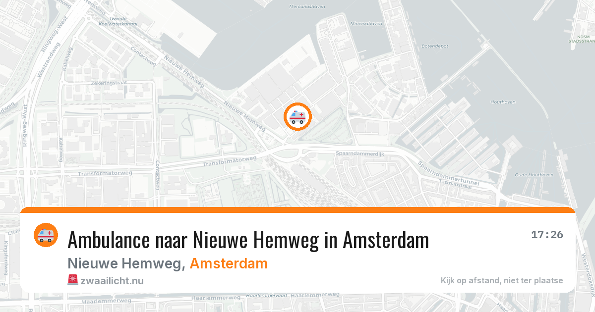 Ambulance naar Nieuwe Hemweg in Amsterdam — 17 jul 2026