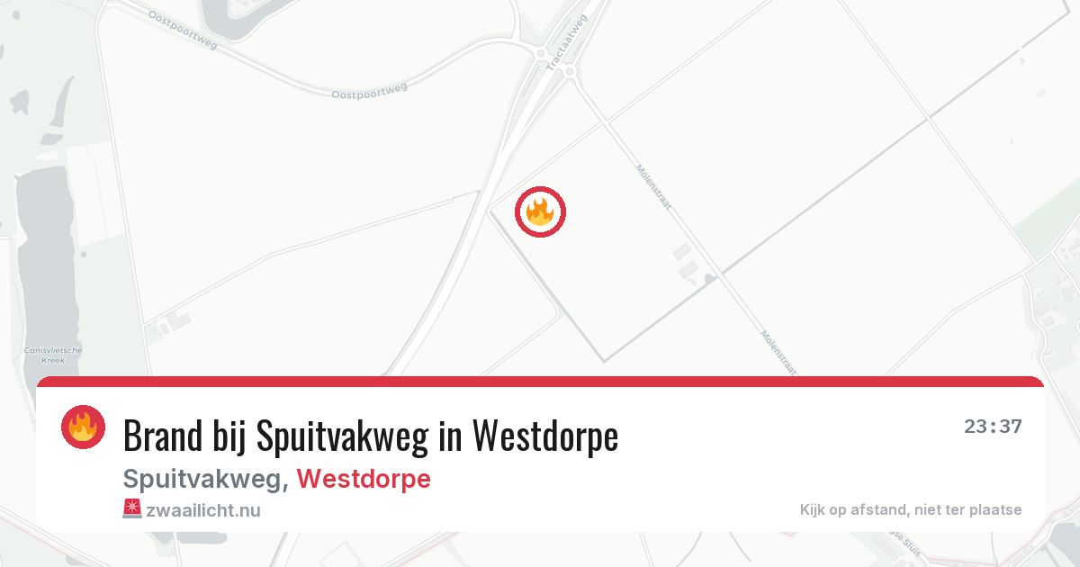 Brand bij Spuitvakweg in Westdorpe — 17 jan 2026