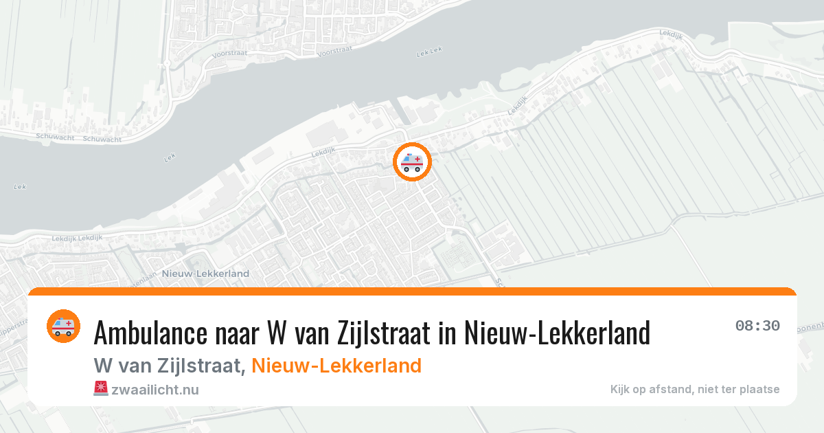 Ambulance naar W van Zijlstraat in Nieuw-Lekkerland — 18 jul 2026
