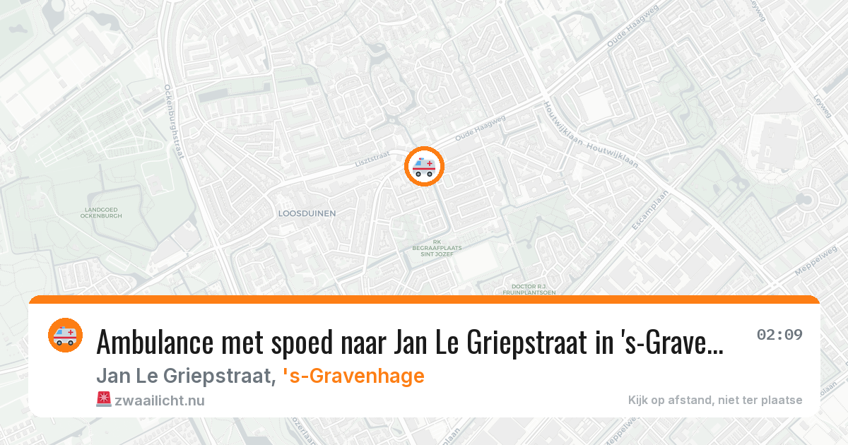 Ambulance met spoed naar Jan Le Griepstraat in 's-Gravenhage — 26 jul 2026