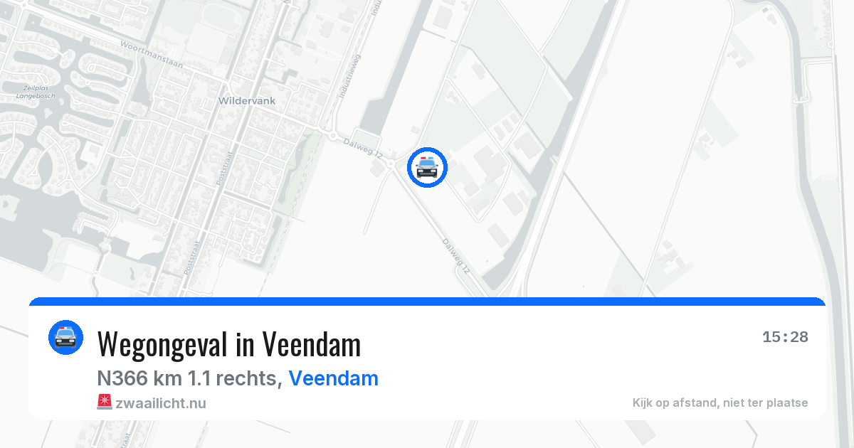 Wegongeval in Veendam — 29 mrt 2026