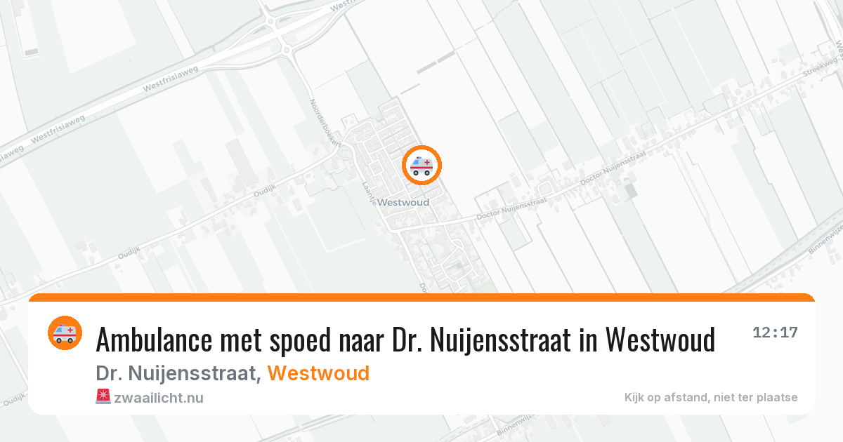 Ambulance met spoed naar Dr. Nuijensstraat in Westwoud — 13 jul 2026