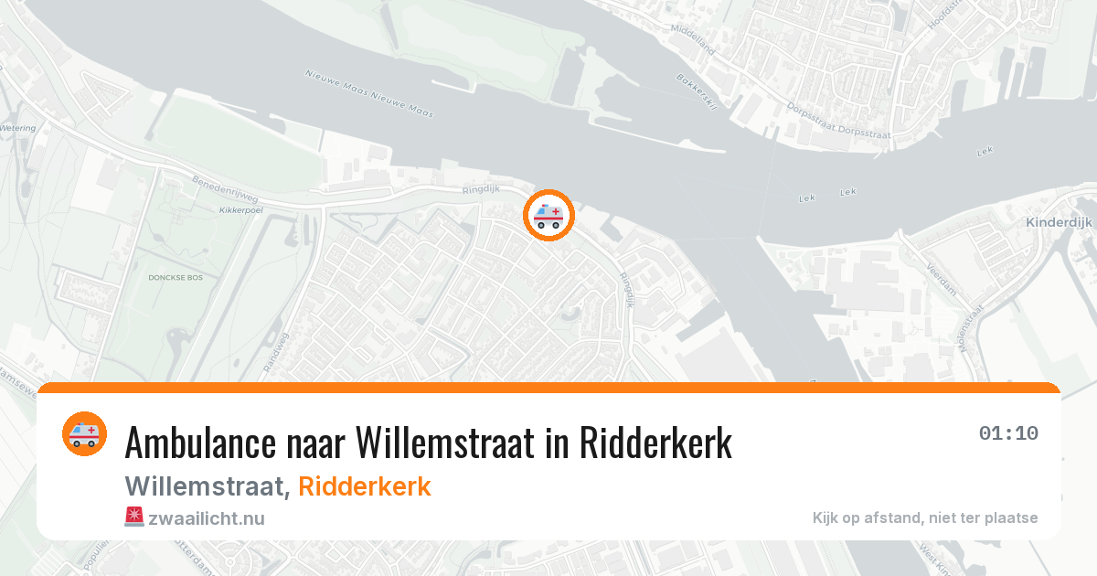Ambulance naar Willemstraat in Ridderkerk — 17 mei 2026