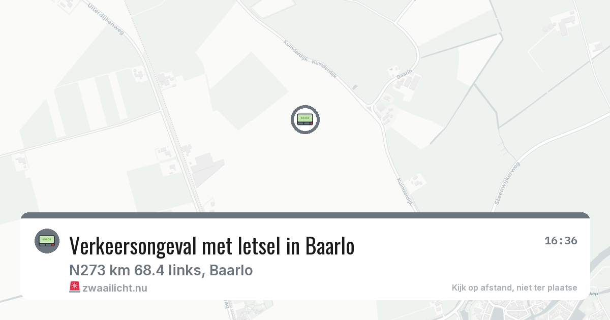 Verkeersongeval met letsel in Baarlo — 22 jul 2026
