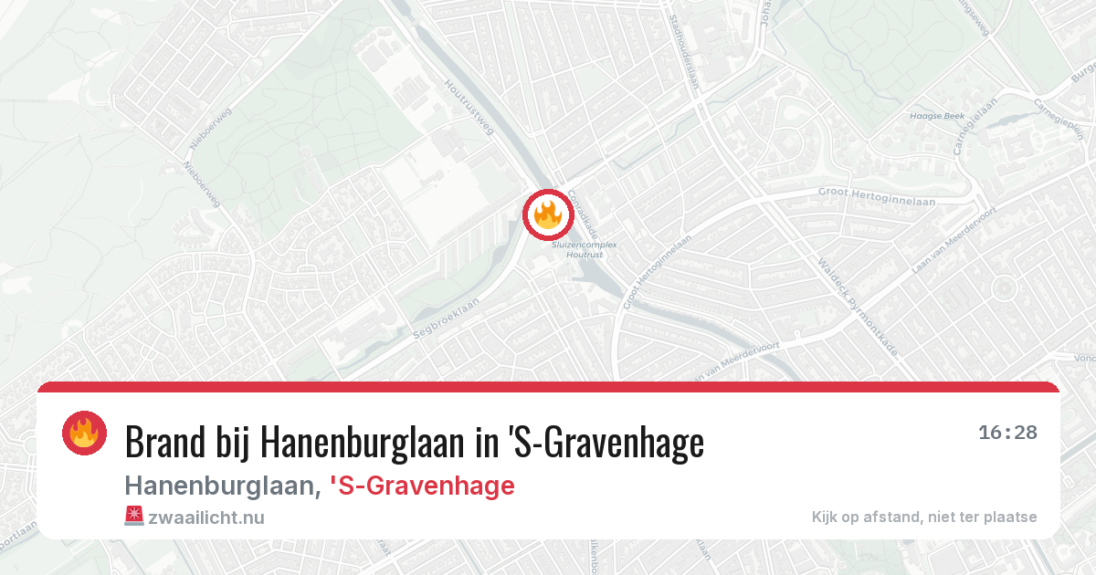 Brand bij Hanenburglaan in 'S-Gravenhage — 14 jul 2026