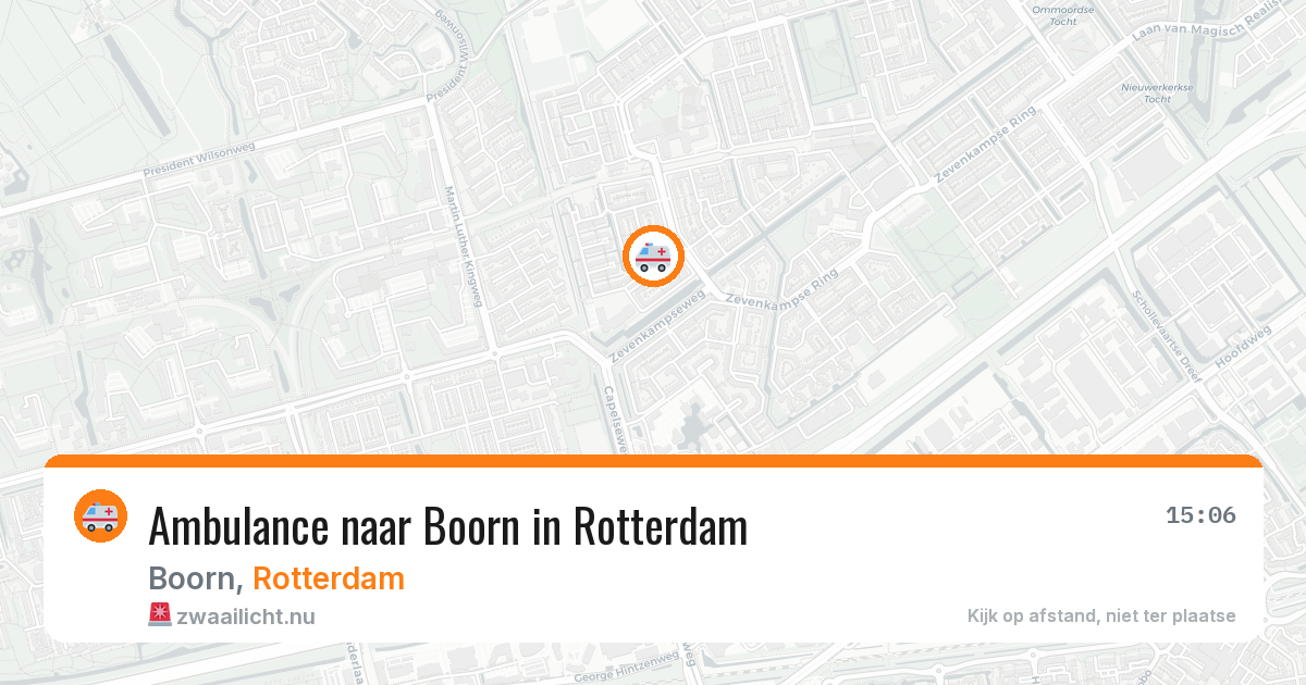 Ambulance naar Boorn in Rotterdam — 21 mrt 2026