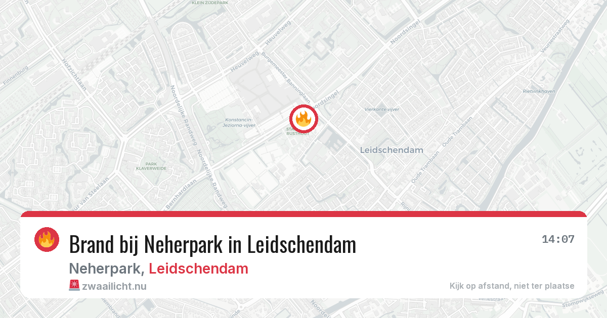 Brand bij Neherpark in Leidschendam — 13 mei 2026