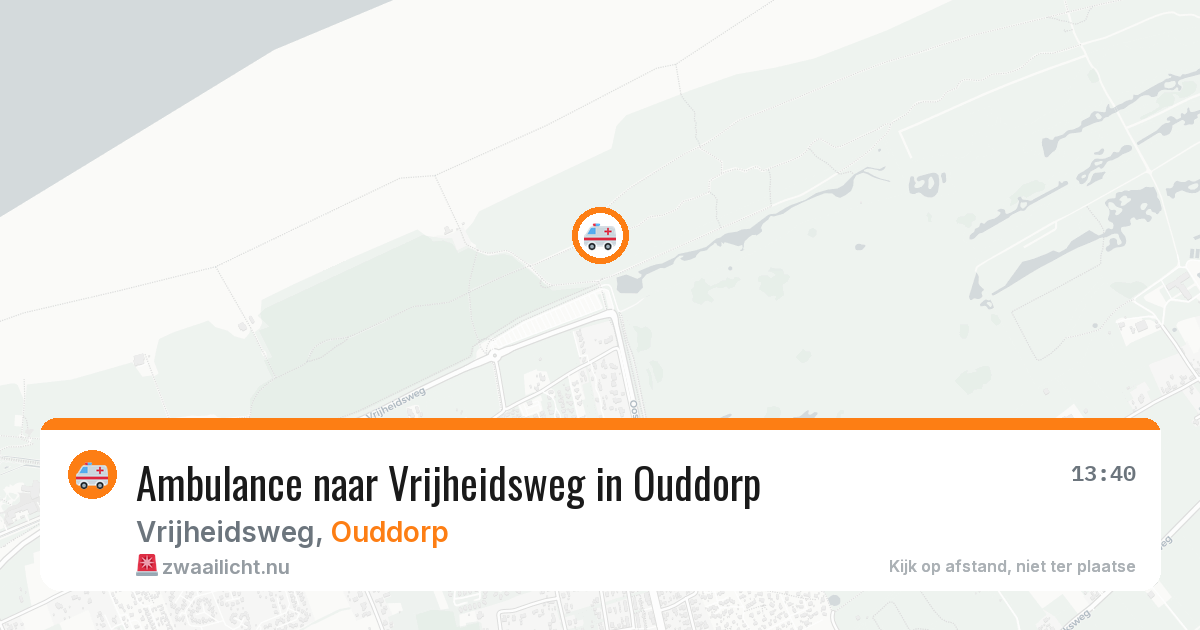 Ambulance naar Vrijheidsweg in Ouddorp — 10 mei 2026