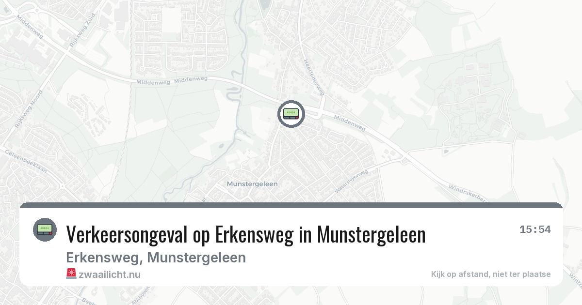 Verkeersongeval op Erkensweg in Munstergeleen — 16 jun 2026