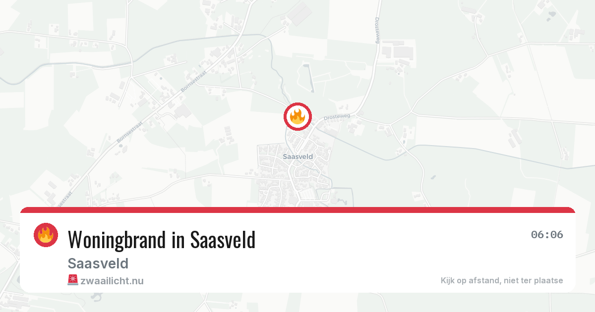 Woningbrand in Saasveld — 14 mei 2026