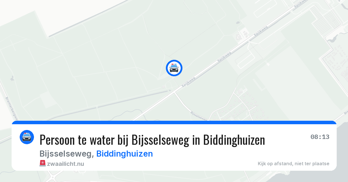 Persoon te water bij Bijsselseweg in Biddinghuizen — 15 jul 2026