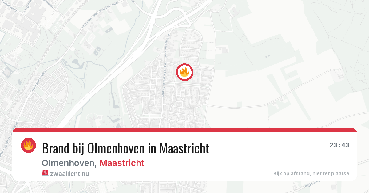 Brand bij Olmenhoven in Maastricht — 3 jun 2026