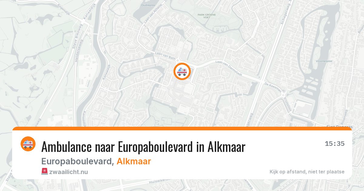 Ambulance naar Europaboulevard in Alkmaar — 19 jul 2026