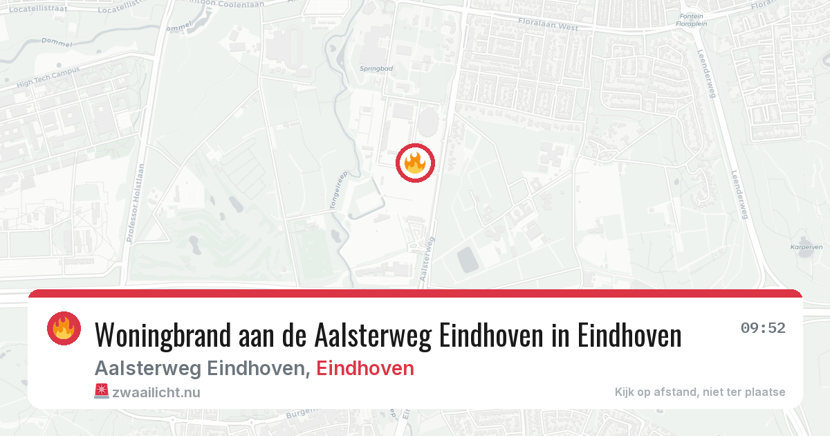 Woningbrand aan de Aalsterweg Eindhoven in Eindhoven — 21 mrt 2026