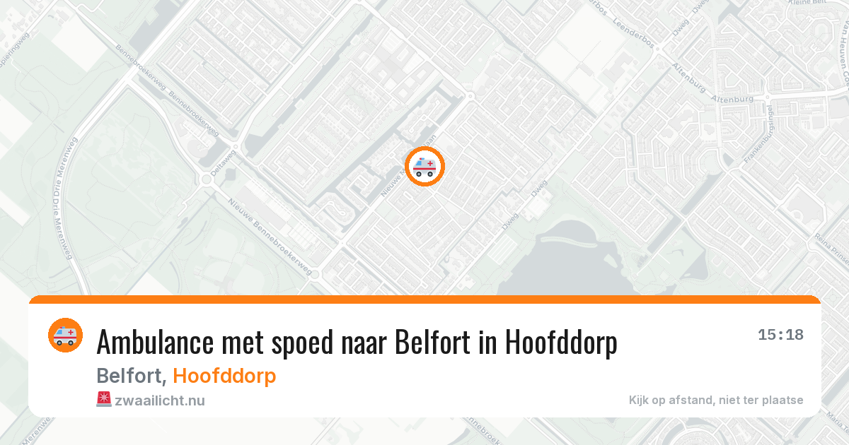 Ambulance met spoed naar Belfort in Hoofddorp — 24 jul 2026