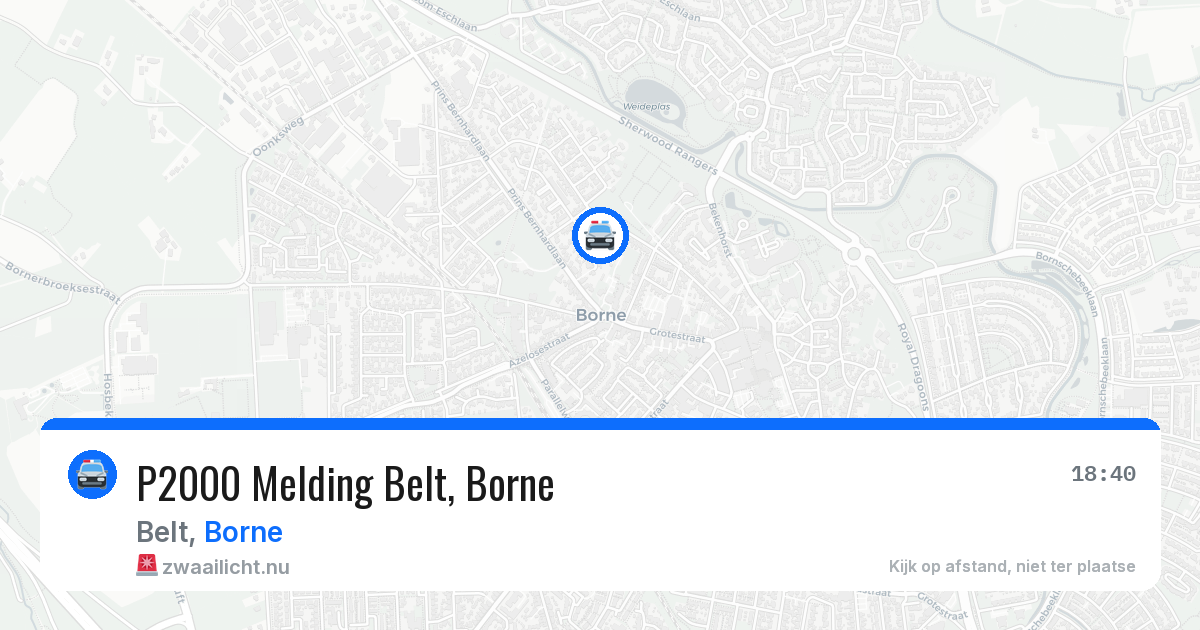 P2000 Melding Belt, Borne — 1 apr 2026