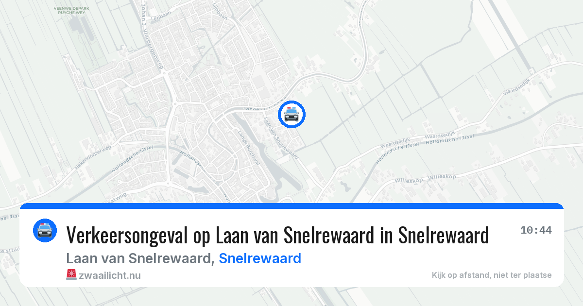 Verkeersongeval op Laan van Snelrewaard in Snelrewaard — 26 apr 2026