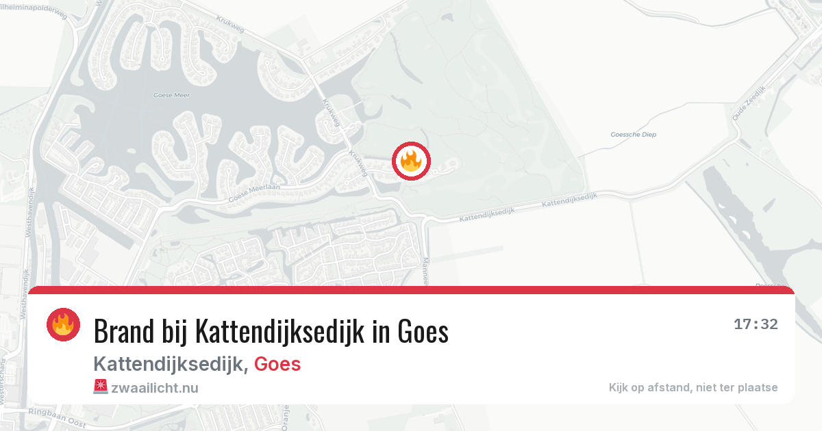 Brand bij Kattendijksedijk in Goes — 17 jul 2026