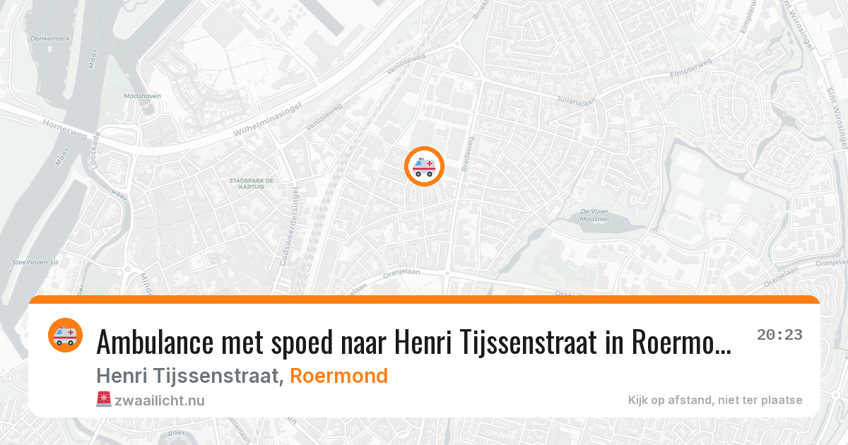 Ambulance met spoed naar Henri Tijssenstraat in Roermond — 21 jan 2026