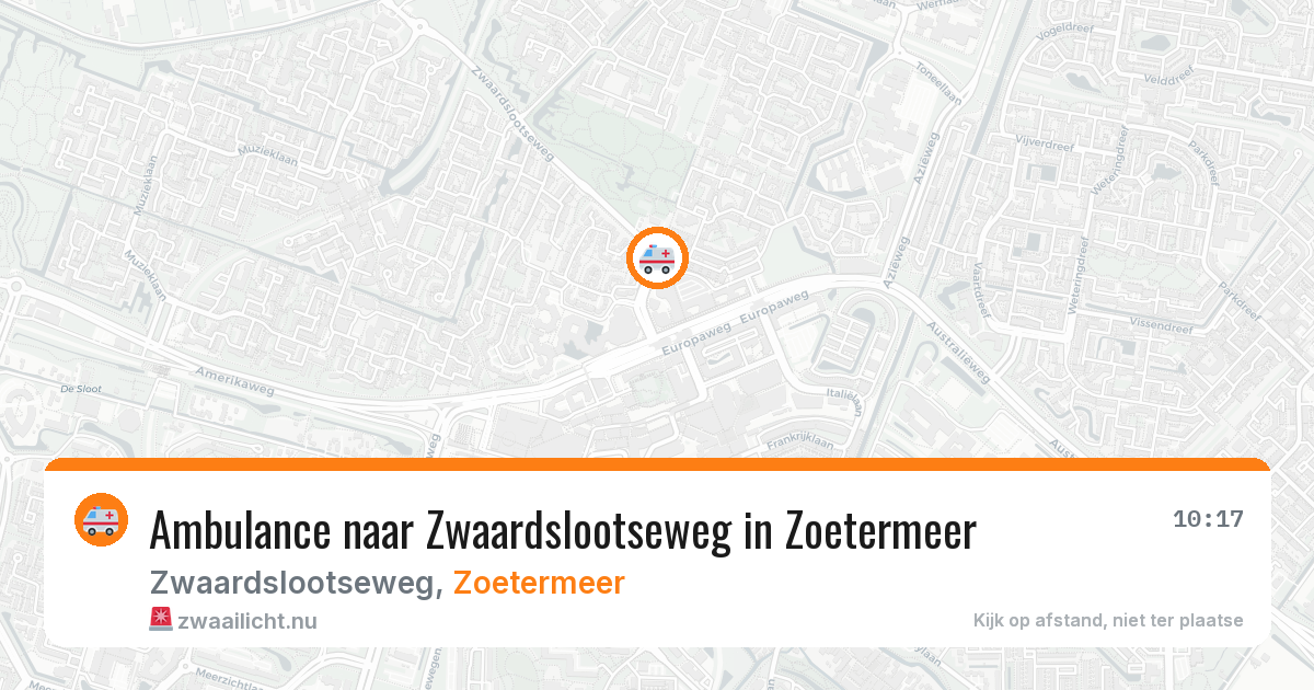 Ambulance naar Zwaardslootseweg in Zoetermeer — 23 feb 2026