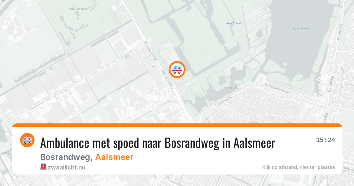 Ambulance met spoed naar Bosrandweg in Aalsmeer — 17 jul 2026