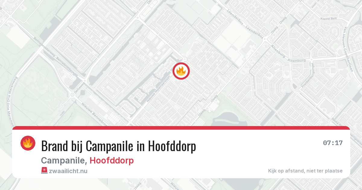 Brand bij Campanile in Hoofddorp — 3 jun 2026