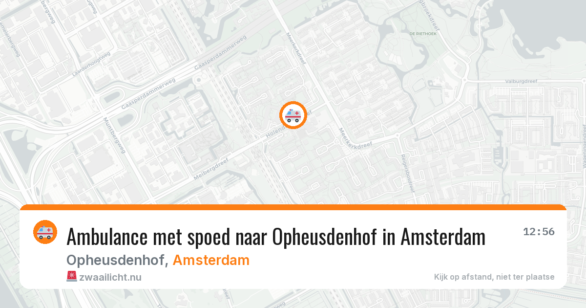 Ambulance met spoed naar Opheusdenhof in Amsterdam — 22 mrt 2026