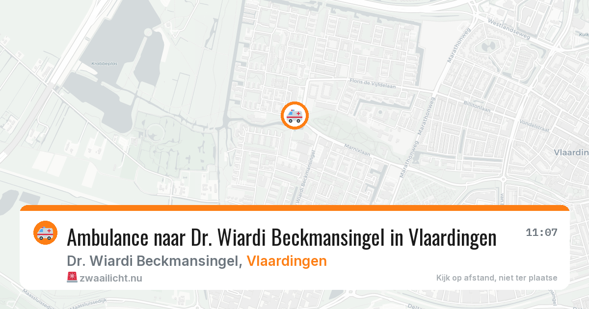 Ambulance naar Dr. Wiardi Beckmansingel in Vlaardingen — 4 mei 2026