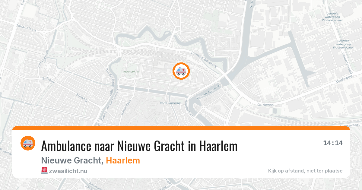 Ambulance naar Nieuwe Gracht in Haarlem — 23 jul 2026