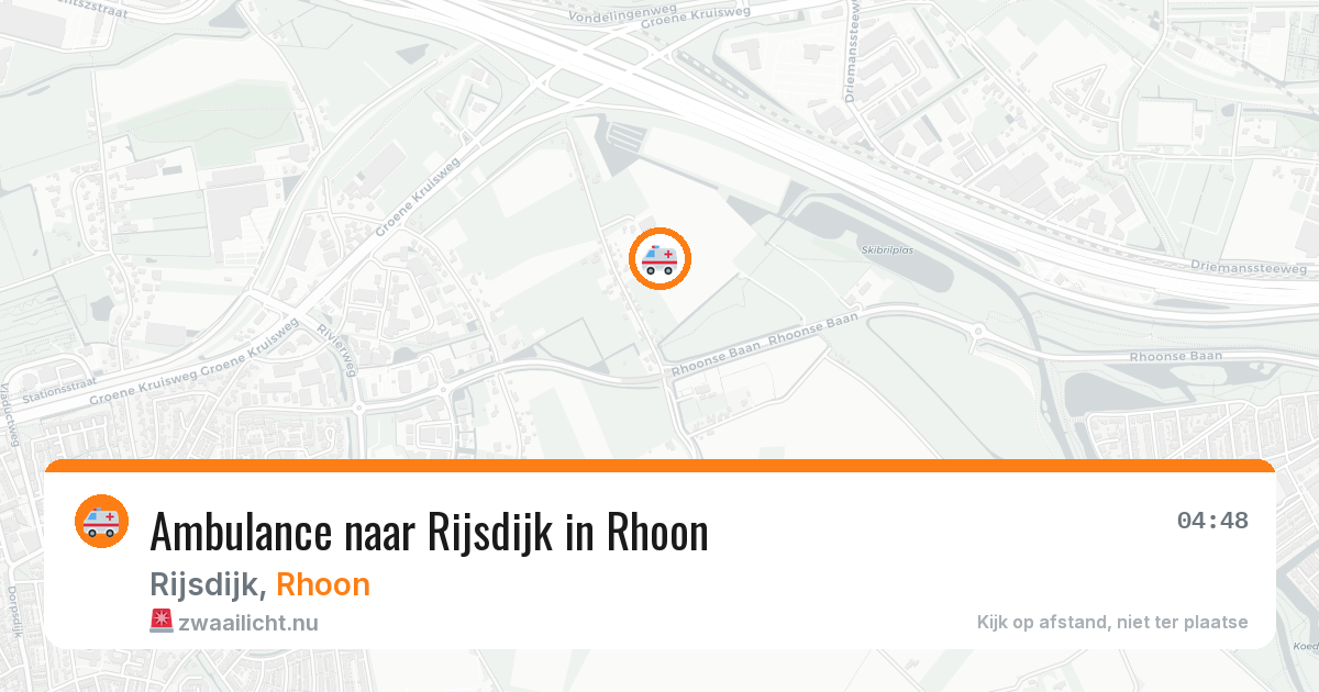 Ambulance naar Rijsdijk in Rhoon — 22 jul 2026