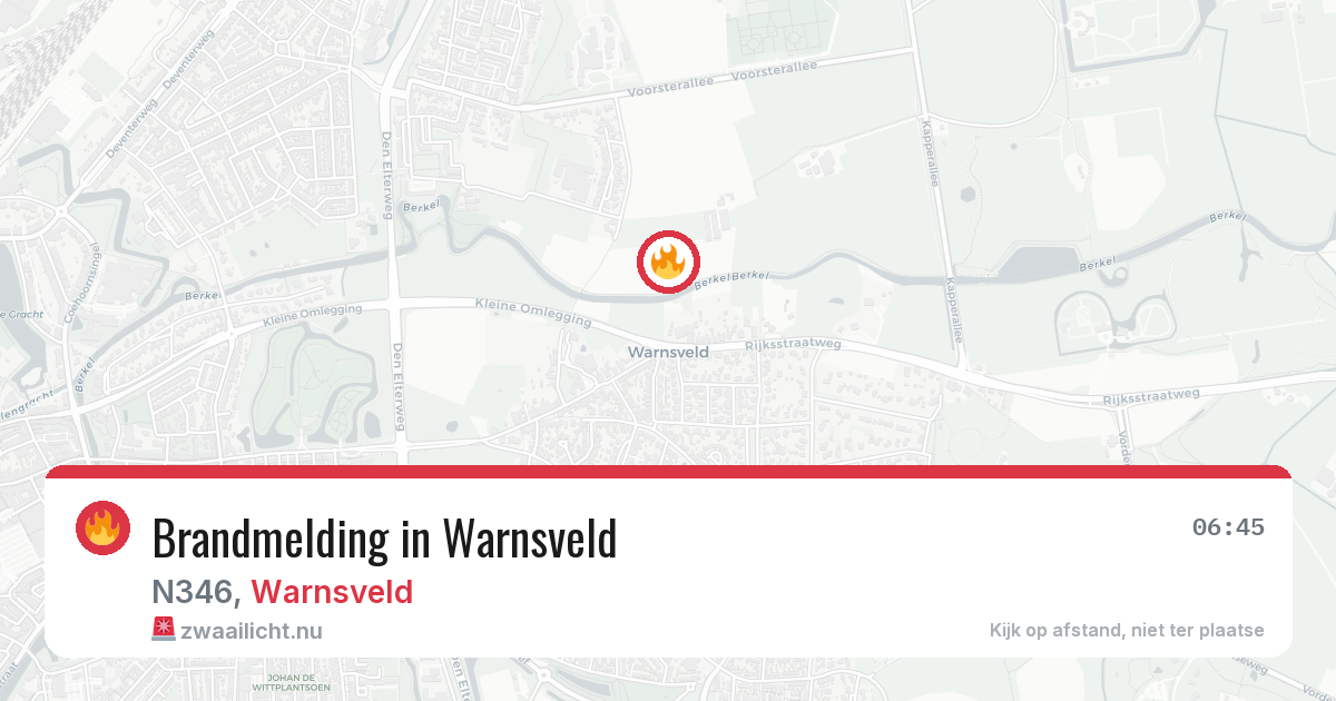 Brandmelding in Warnsveld — 21 mei 2026